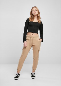 Дамско карго долнище в бежов цвят Urban Classics Ladies Cargo Дамско карго долнище в бежов цвят Urban Classics Ladies Cargo