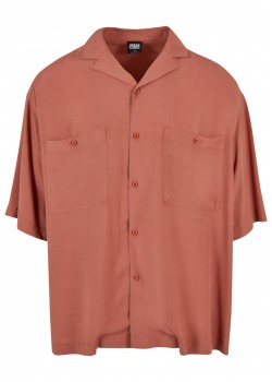 Мъжка широка риза в цвят праскова Urban Classics Oversized Shirt Мъжка широка риза в цвят праскова Urban Classics Oversized Shirt