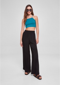 Дамски широк панталон в черен цвят Urban Classics Ladies Pants Дамски широк панталон в черен цвят Urban Classics Ladies Pants