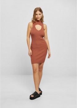 Дамска рокля в цвят праскова Urban Classics Ladies Dress Дамска рокля в цвят праскова Urban Classics Ladies Dress