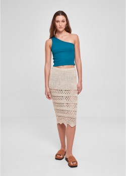 Дамска плетена пола в бежов цвят Urban Classics Ladies Knit Skirt Дамска плетена пола в бежов цвят Urban Classics Ladies Knit Skirt