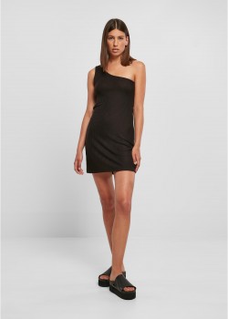 Дамска рокля с една презрамка в черен цвят Urban Classics One Shoulder Dress Дамска рокля с една презрамка в черен цвят Urban Classics One Shoulder Dress