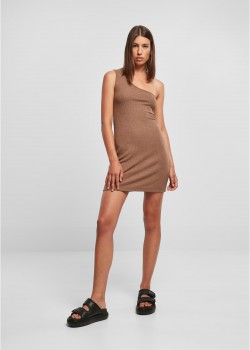 Дамска рокля с една презрамка в кафяв цвят Urban Classics One Shoulder Dress Дамска рокля с една презрамка в кафяв цвят Urban Classics One Shoulder Dress