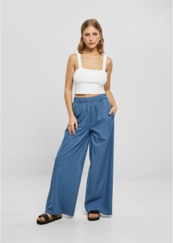 Дамски дълъг дънков панталон в син цвят Urban Classics Ladies Pants Дамски дълъг дънков панталон в син цвят Urban Classics Ladies Pants
