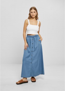 Дамска дълга дънкова пола в светлосин цвят Urban Classics Ladies Denim Skirt Дамска дълга дънкова пола в светлосин цвят Urban Classics Ladies Denim Skirt