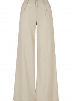 Дамски дълъг ленен панталон в цвят екрю Urban Classics Linen Pants Дамски дълъг ленен панталон в цвят екрю Urban Classics Linen Pants