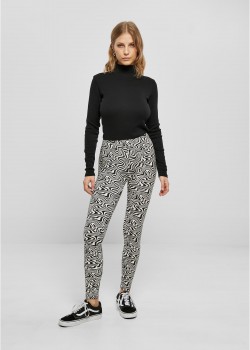 Дамски дълъг клин в зебров принт Urban Classics Ladies AOP Leggings psychedelicblack Дамски дълъг клин в зебров принт Urban Classics Ladies AOP Leggings psychedelicblack
