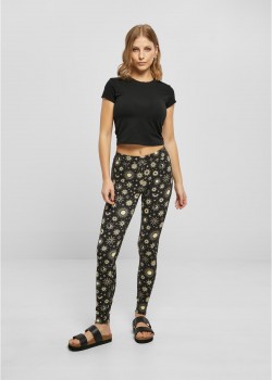 Дамски дълъг клин в цветен десен Urban Classics Ladies AOP Leggings blacksun Дамски дълъг клин в цветен десен Urban Classics Ladies AOP Leggings blacksun