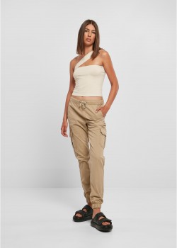 Дамски карго панталон в бежов цвят Urban Classics Ladies Cargo Pants Дамски карго панталон в бежов цвят Urban Classics Ladies Cargo Pants
