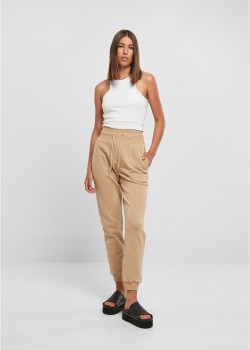 Дамско долнище в бежов цвят Urban Classics Ladies High Waist Pants Дамско долнище в бежов цвят Urban Classics Ladies High Waist Pants
