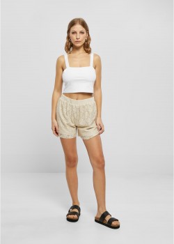 Дамски къси дантелени панталони в цвят екрю Urban Classics Ladies Shorts Дамски къси дантелени панталони в цвят екрю Urban Classics Ladies Shorts
