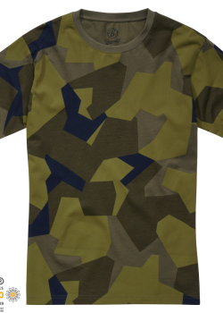 Мъжка изчистена тениска в камуфлажен цвят Brandit swedish camo M90 Мъжка изчистена тениска в камуфлажен цвят Brandit swedish camo M90