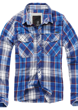 Мъжка карирана риза в син цвят Brandit Check Shirt navy   Мъжка карирана риза в син цвят Brandit Check Shirt navy
