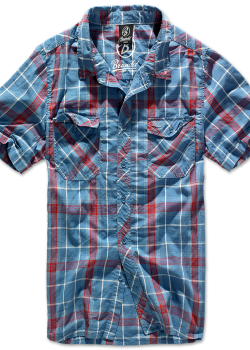 Мъжка риза с къс ръкав Brandit Roadstar red/blue Мъжка риза с къс ръкав Brandit Roadstar red/blue