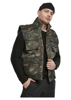 Ловна жилетка в зелен камуфлаж Brandit Ranger Vest woodland Ловна жилетка в зелен камуфлаж Brandit Ranger Vest woodland