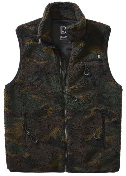 Мъжка жилетка от плюшен полар в тъмен камуфлаж Brandit Teddyfleece woodland Мъжка жилетка от плюшен полар в тъмен камуфлаж Brandit Teddyfleece woodland