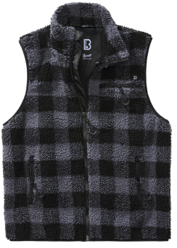 Мъжка жилетка от плюшен полар Brandit Teddyfleece black/grey Мъжка жилетка от плюшен полар Brandit Teddyfleece black/grey