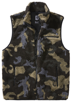 Мъжка жилетка от плюшен полар в тъмен камуфлаж Brandit Teddyfleece Vest Мъжка жилетка от плюшен полар в тъмен камуфлаж Brandit Teddyfleece Vest