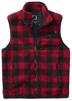 Мъжка жилетка от плюшен полар Brandit Teddyfleece Vest red/black Мъжка жилетка от плюшен полар Brandit Teddyfleece Vest red/black