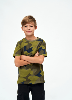 Детска тениска в камуфлажен десен Brandit swedish camo M90 Детска тениска в камуфлажен десен Brandit swedish camo M90