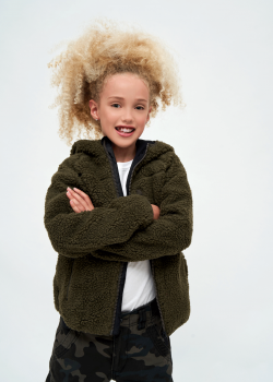 Детско пухкаво масленозелено яке Brandit Teddyfleecejacket Детско пухкаво масленозелено яке Brandit Teddyfleecejacket