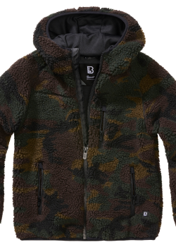 Детско пухкаво камуфлажно яке Brandit Teddyfleecejacket woodland Детско пухкаво камуфлажно яке Brandit Teddyfleecejacket woodland