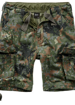 Мъжки къси карго панталони в зелен камуфлаж Brandit flecktarn Мъжки къси карго панталони в зелен камуфлаж Brandit flecktarn