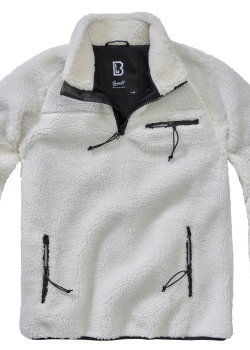 Мъжко яке от плюшен полар в бяло Brandit Teddyfleece Troyer Мъжко яке от плюшен полар в бяло Brandit Teddyfleece Troyer