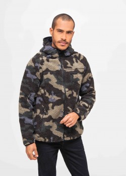 Мъжко пухкаво яке в тъмен камуфлаж Brandit Teddyfleece Worker Мъжко пухкаво яке в тъмен камуфлаж Brandit Teddyfleece Worker
