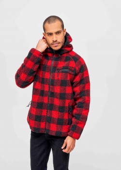 Мъжко карирано яке в червено Brandit Teddyfleece Worker Мъжко карирано яке в червено Brandit Teddyfleece Worker