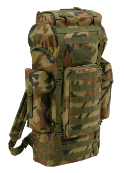 Туристическа раница в зелен камуфлаж 66 л. Brandit Combat Molle woodland Туристическа раница в зелен камуфлаж 66 л. Brandit Combat Molle woodland