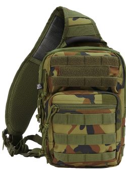 Функционална чанта в камуфлаж Brandit US Cooper Sling Pack Medium woodland Функционална чанта в камуфлаж Brandit US Cooper Sling Pack Medium woodland