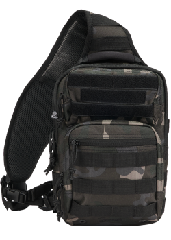 Функционална чанта в тъмен камуфлаж Brandit US Cooper Sling Pack Medium Функционална чанта в тъмен камуфлаж Brandit US Cooper Sling Pack Medium