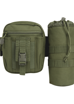 Колан чанта с държач за бутилка тъмнозелено Brandit Колан чанта с държач за бутилка тъмнозелено Brandit