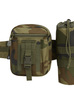 Колан чанта с държач за бутилка камуфлаж Brandit woodland Колан чанта с държач за бутилка камуфлаж Brandit woodland