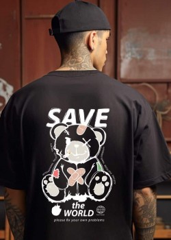 Тениска Oversize  Save The World Тениска Oversize  Save The World