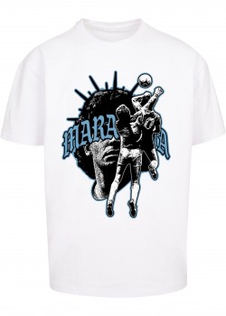 Мъжка тениска в бял цвят Божиите ръце Mister Tee Maradona Мъжка тениска в бял цвят Божиите ръце Mister Tee Maradona