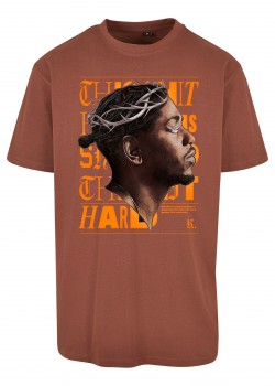 Тениска в кафяв цвят Mister Tee Kendrick Lamar K-Dot Oversize Тениска в кафяв цвят Mister Tee Kendrick Lamar K-Dot Oversize