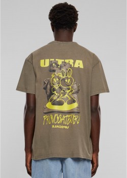 Мъжка тениска в цвят каки Ultraprovocateur Acid Heavy Oversize Мъжка тениска в цвят каки Ultraprovocateur Acid Heavy Oversize