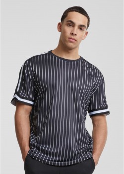 Мъжка тениска в черен цвят Urban Classics Oversized Striped Mesh Мъжка тениска в черен цвят Urban Classics Oversized Striped Mesh