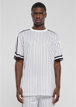 Мъжка тениска в бял цвят Urban Classics Oversized Striped Mesh Мъжка тениска в бял цвят Urban Classics Oversized Striped Mesh