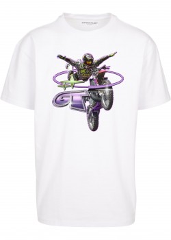 Мъжка тениска в бял цвят Mister Tee Moto GT Oversize. Мъжка тениска в бял цвят Mister Tee Moto GT Oversize.
