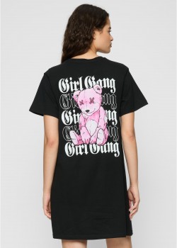Дамска рокля в черен цвят Miss Tee Girl Gang Дамска рокля в черен цвят Miss Tee Girl Gang