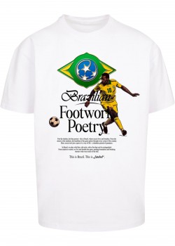Мъжка тениска в бял цвят Mister Tee Footwork Poetry Oversize Мъжка тениска в бял цвят Mister Tee Footwork Poetry Oversize
