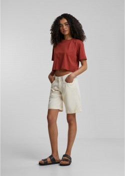 Дамски къси панталони в бял цвят Urban Classics Ladies Organic Cotton Bermuda Pants Дамски къси панталони в бял цвят Urban Classics Ladies Organic Cotton Bermuda Pants