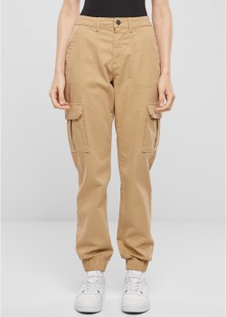 Дамски панталон в бежов цвят Urban Classics Ladies Pants Дамски панталон в бежов цвят Urban Classics Ladies Pants