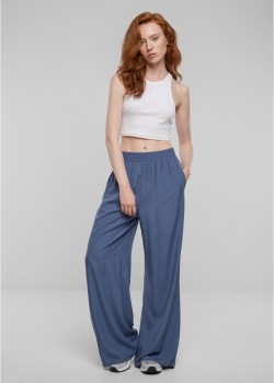 Дамски широк панталон в син цвят Urban Classics Ladies Pants Дамски широк панталон в син цвят Urban Classics Ladies Pants
