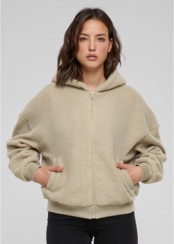 Дамски суичър в бежово Urban Classics Oversized Sherpa Zip Дамски суичър в бежово Urban Classics Oversized Sherpa Zip