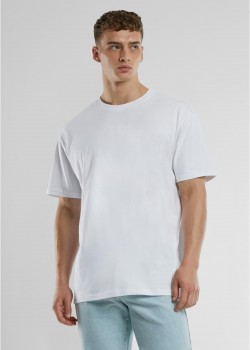 Мъжка тениска в бял цвят Urban Classics UC Signature Logo Мъжка тениска в бял цвят Urban Classics UC Signature Logo