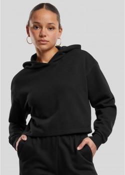 Дамски къс суичър Urban Classics Terry Hoodie black Дамски къс суичър Urban Classics Terry Hoodie black